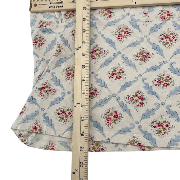 Liz Claiborne Women's Floral Patterned V-Neck Top XL Short Sleeve Vintage 90s - Picture 6 of 7